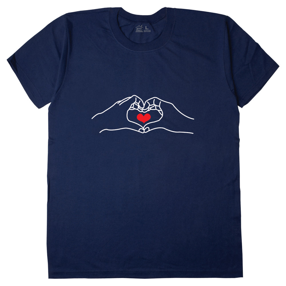 Double Finger Heart Matching Family Shirts. Made in Korea