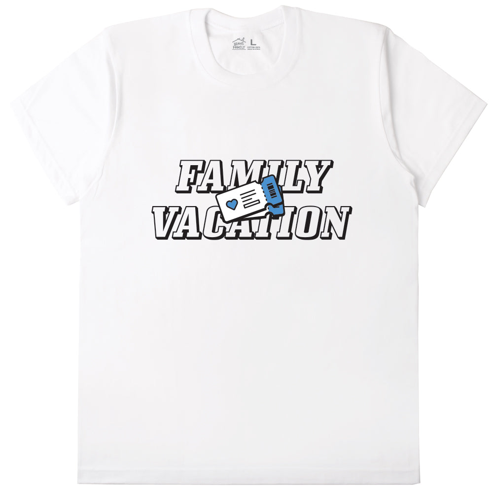 Beans Family Blue Ticket Matching Family T-Shirt, Made in Korea