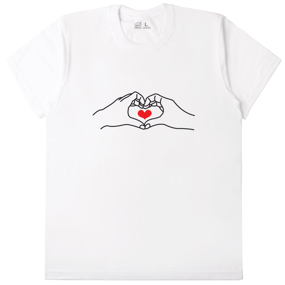 Double Finger Heart Matching Family Shirts. Made in Korea