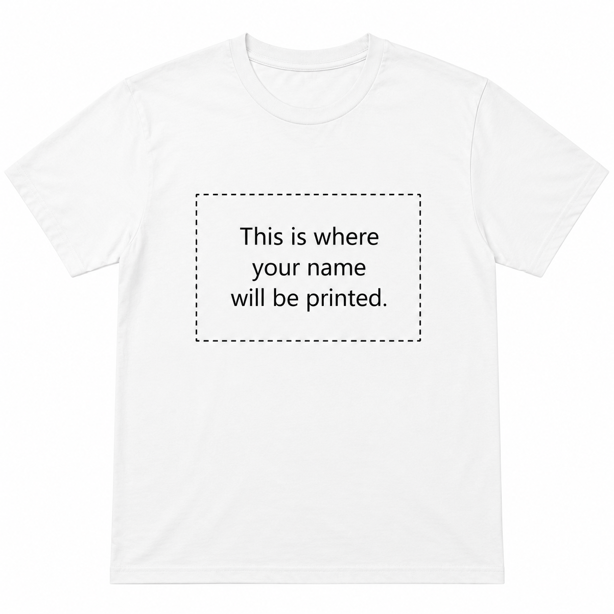 Personalized Name T-Shirt – Custom Printed Short Sleeve Crew Neck Tee, Made in Korea
