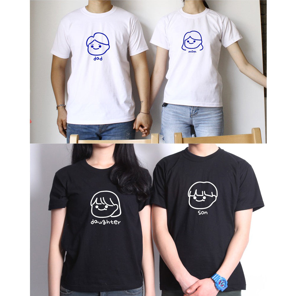 Matching family shirts, Cute face drawing, Family custom t-shirts, Free shipping