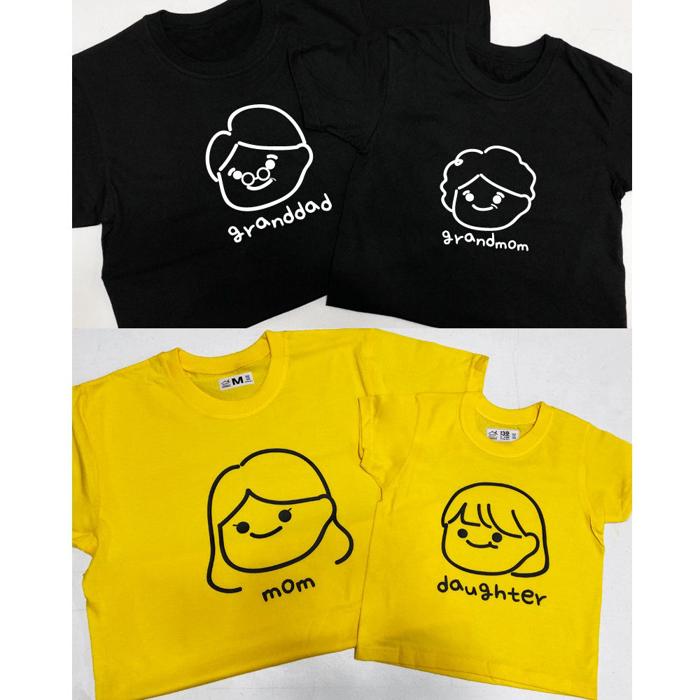 Matching family shirts, Cute face drawing, Family custom t-shirts, Free shipping